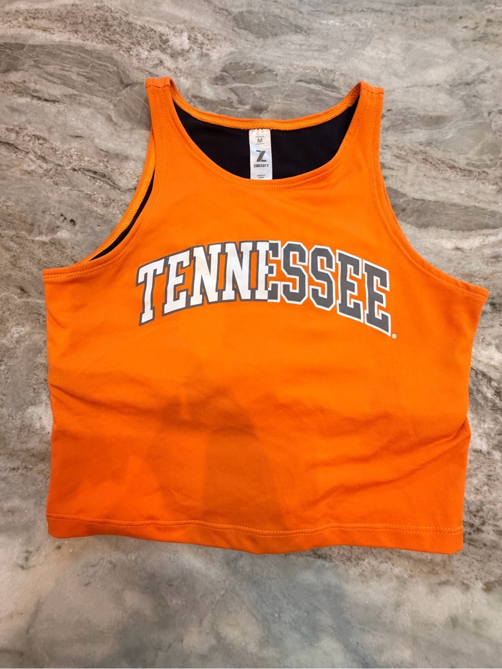 ZooZatz Tennessee Volunteers Orange Cropped Tank Top Womens Medium NCAA UT